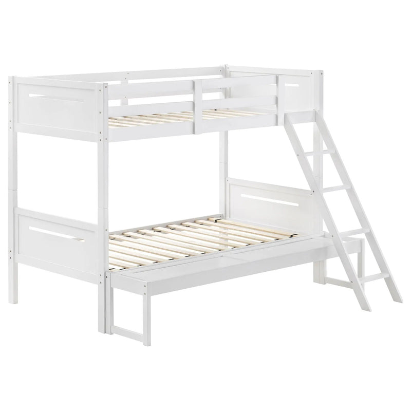 Littleton Wood Twin Over Full Bunk Bed White by Unique Piece Furniture