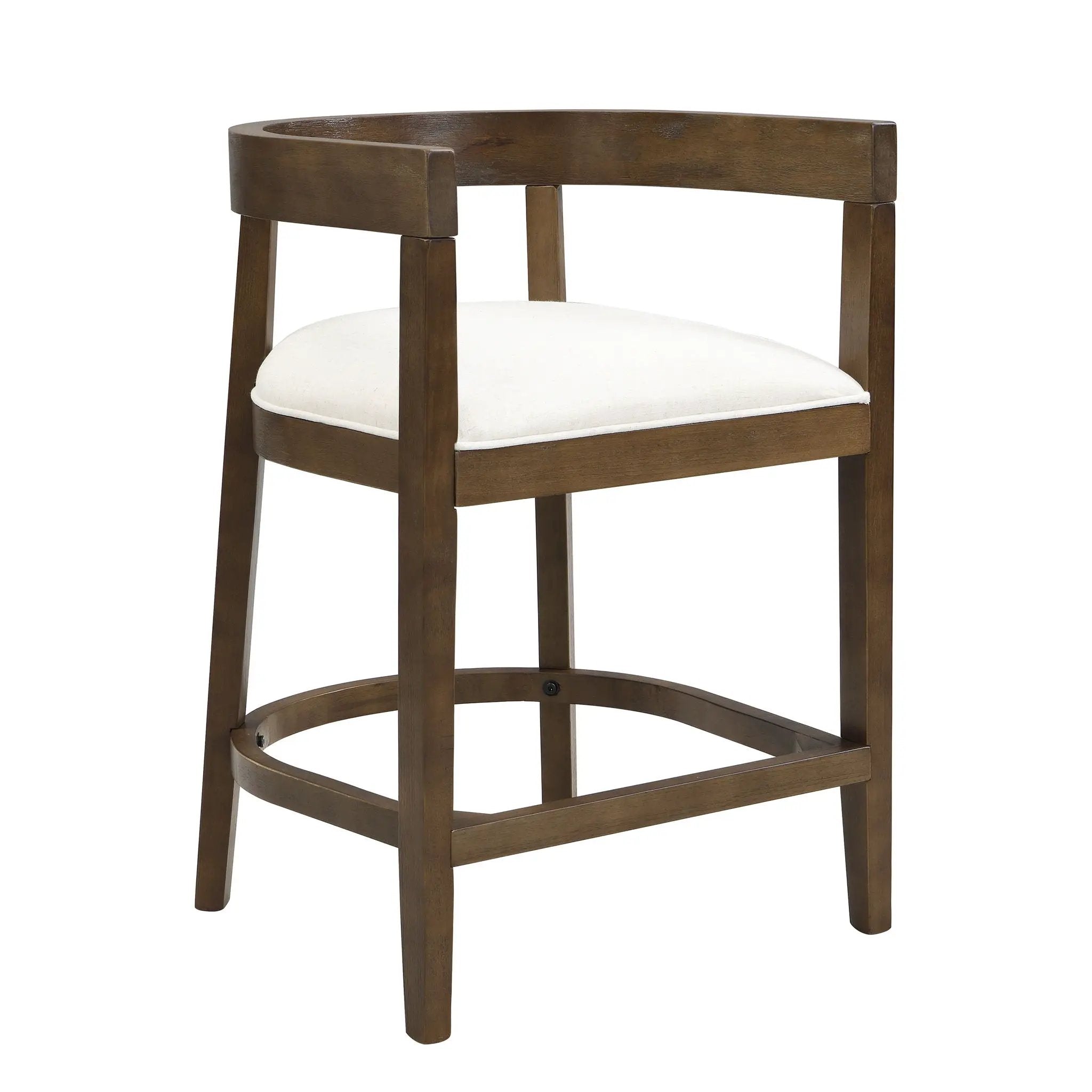 Modern Rubberwood Counter Stool Set With Upholstered Seats by HouseOfZazla