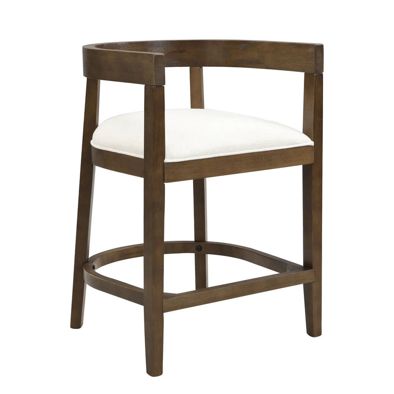 Modern Rubberwood Counter Stool Set With Upholstered Seats by HouseOfZazla