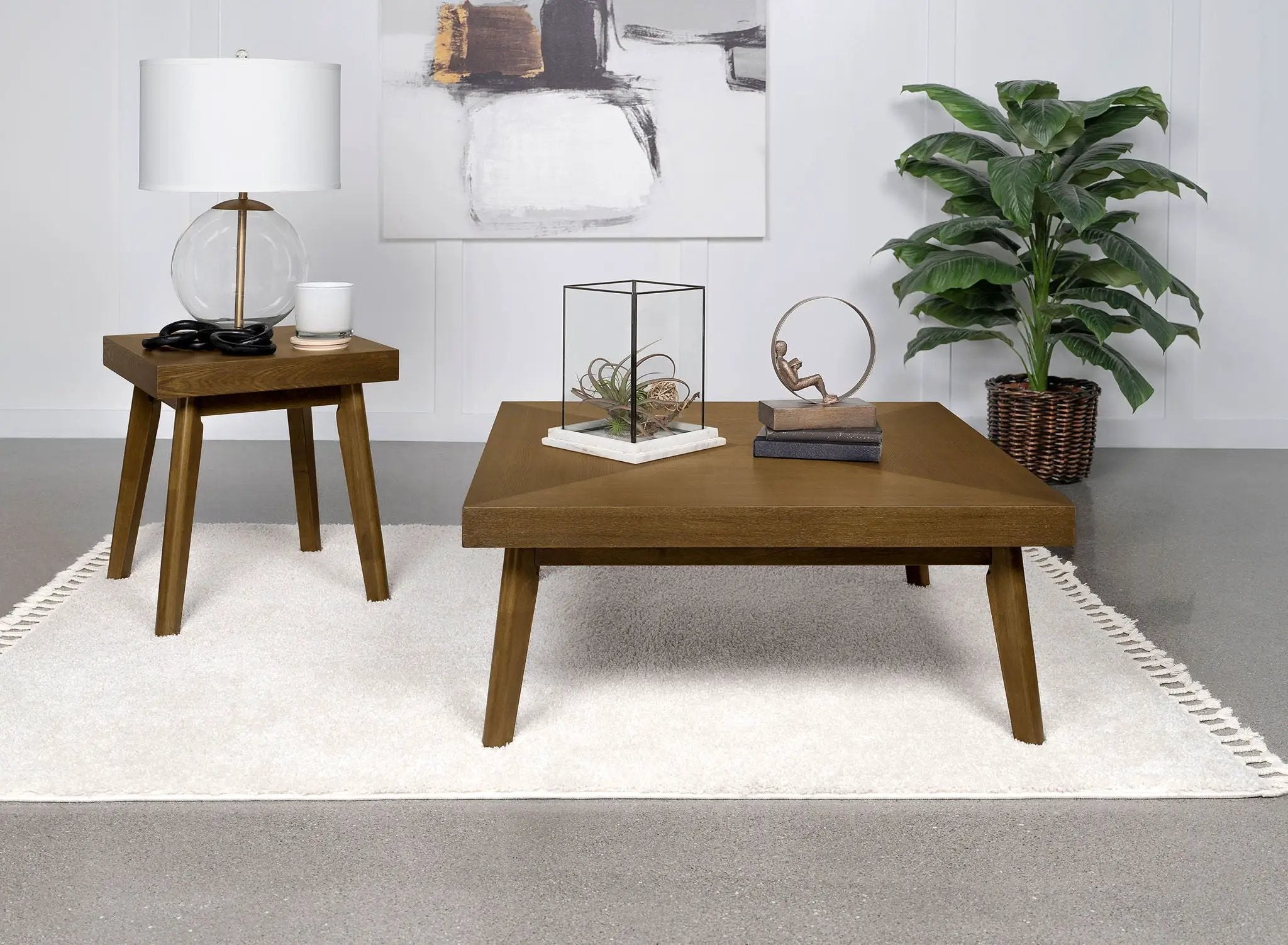 Westerly 2-piece Square Coffee and End Table Set Walnut by Unique Piece Furniture