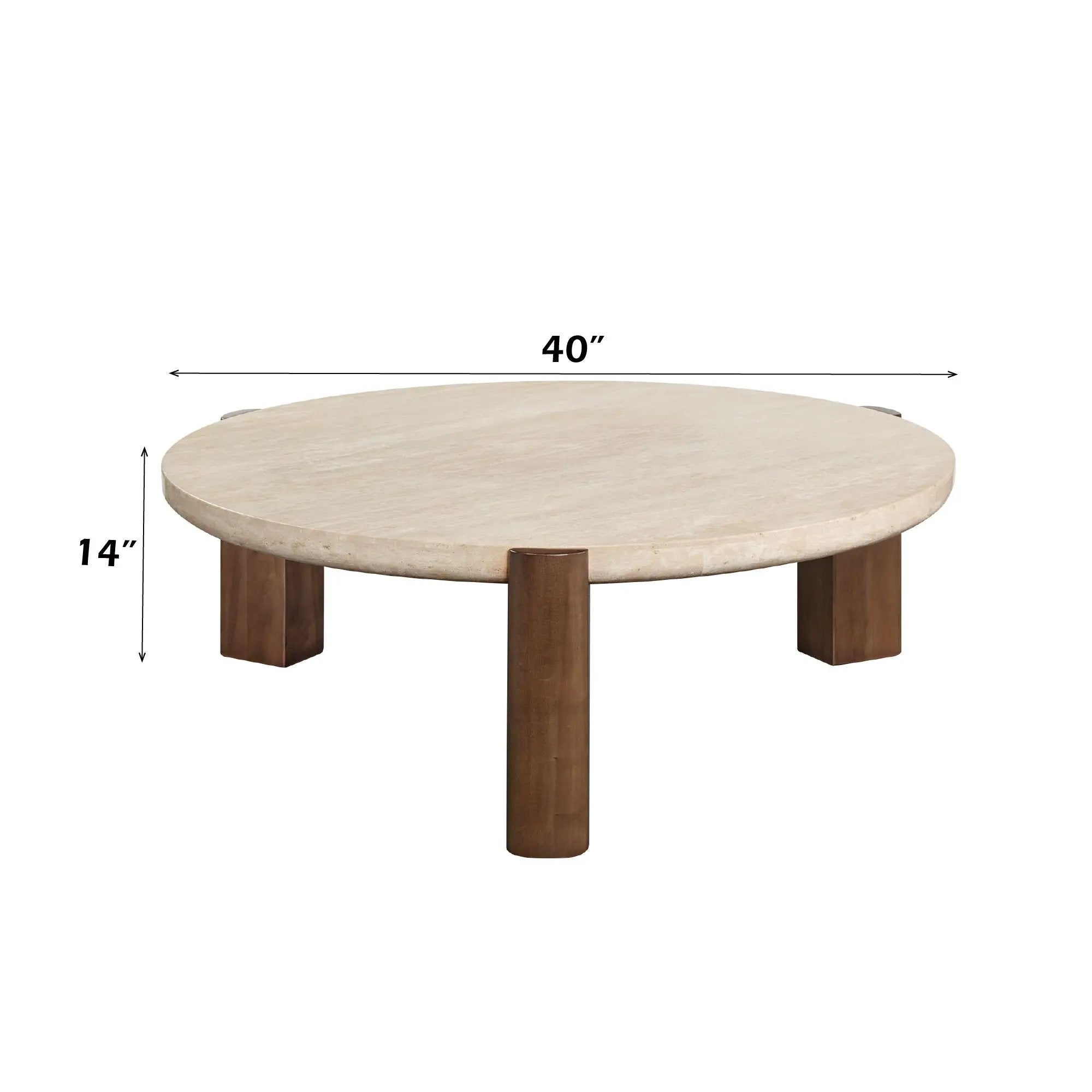 Leonardo - Coffee Table - Cream / Oak by HouseOfZazla