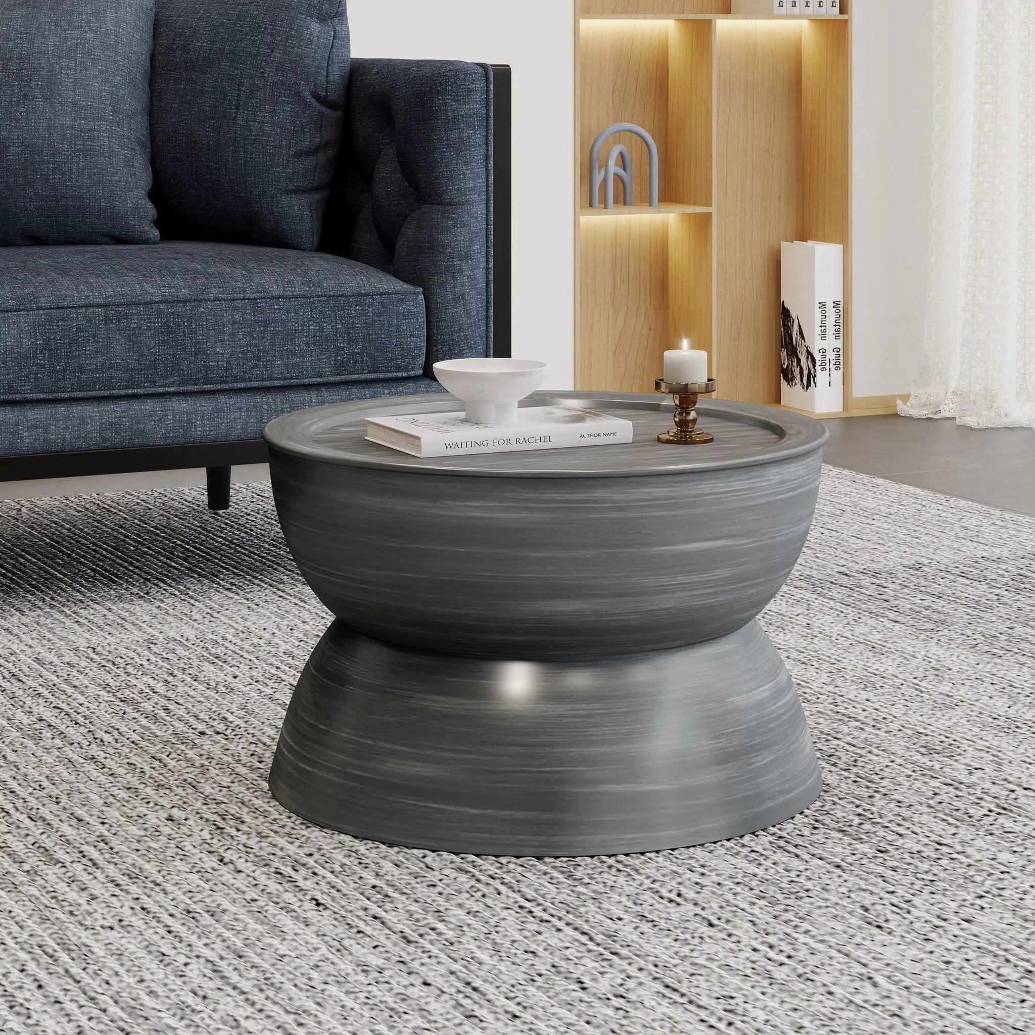 Sparling Modern Iron Hourglass Coffee Table by HouseOfZazla