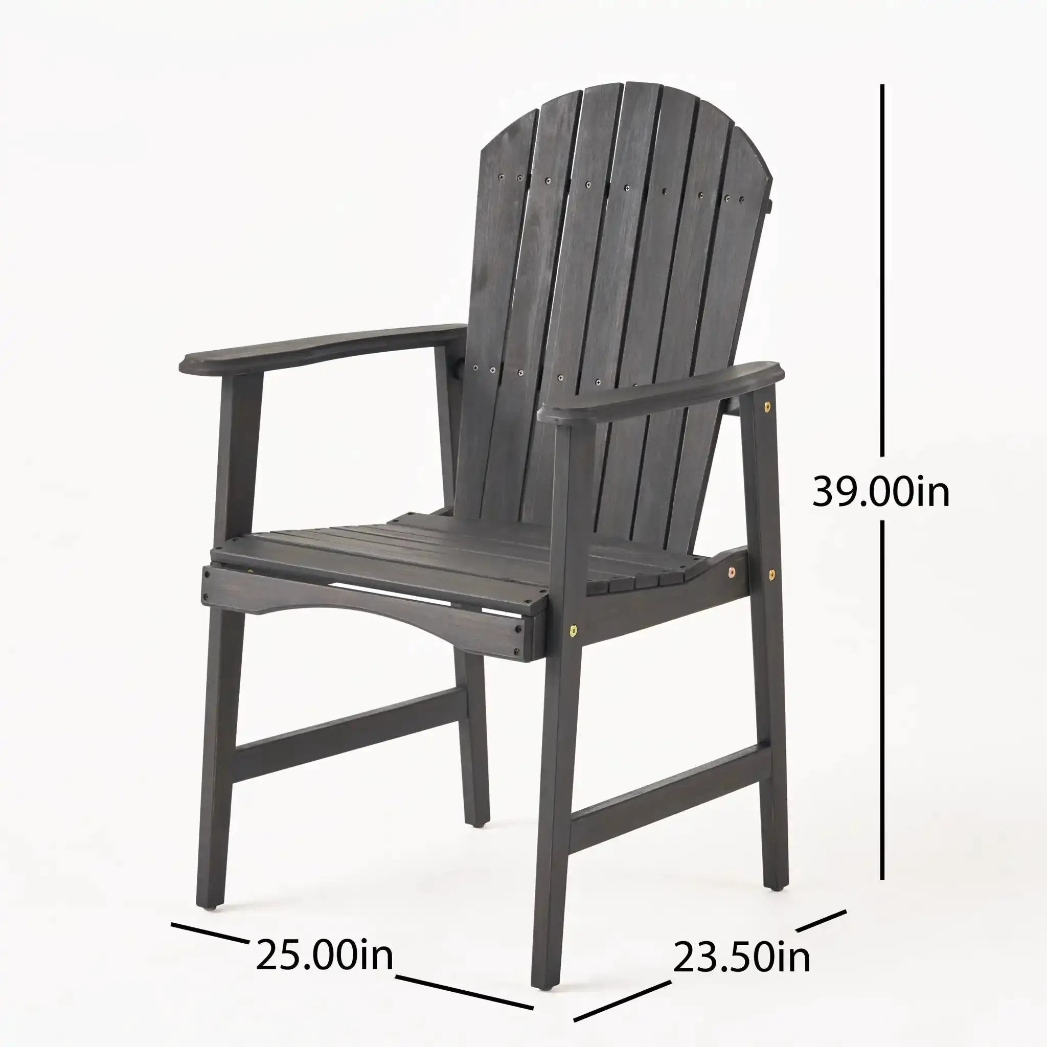 Outdoor Weather Resistant Acacia Wood Adirondack Dining Chairs (Set of 2) by HouseOfZazla