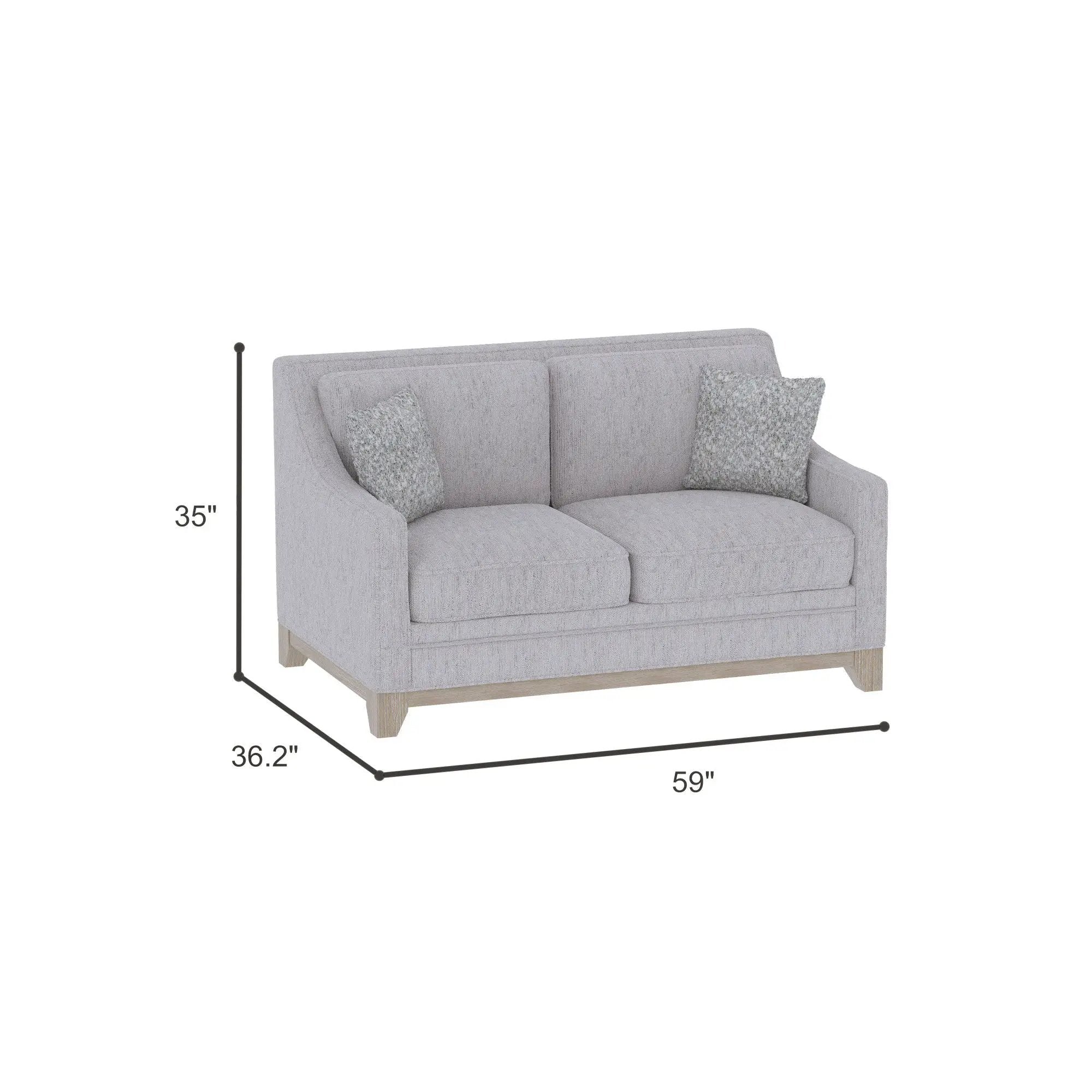 Loveseat With Casual Accent - Gray by HouseOfZazla