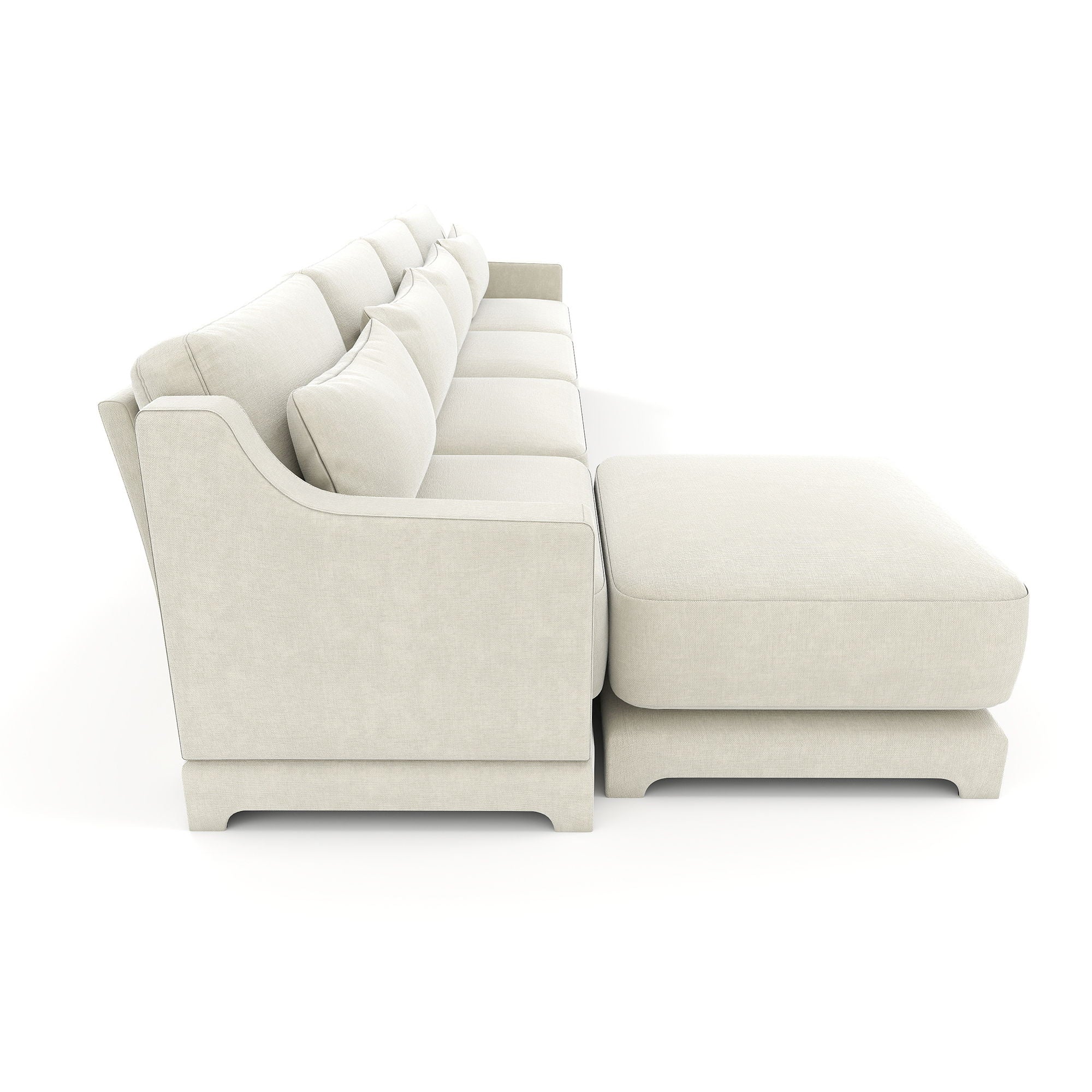 Stylish Sofa With Ottoman And Lumbar Pillows, Ergonomic Design by HouseOfZazla