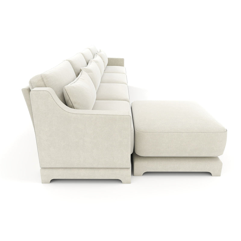 Stylish Sofa With Ottoman And Lumbar Pillows, Ergonomic Design by HouseOfZazla