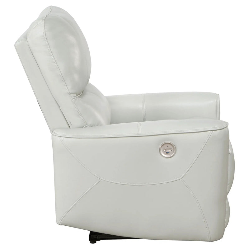 Dove Upholstered Power Recliner Chair With Smooth Power Recline And USB Charging - Gray by HouseOfZazla