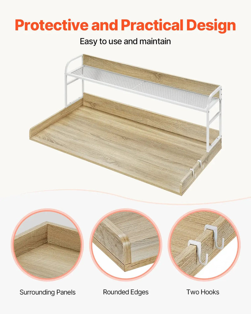 Washer Dryer Countertop with 2-Tier Shelf by HouseOfZazla