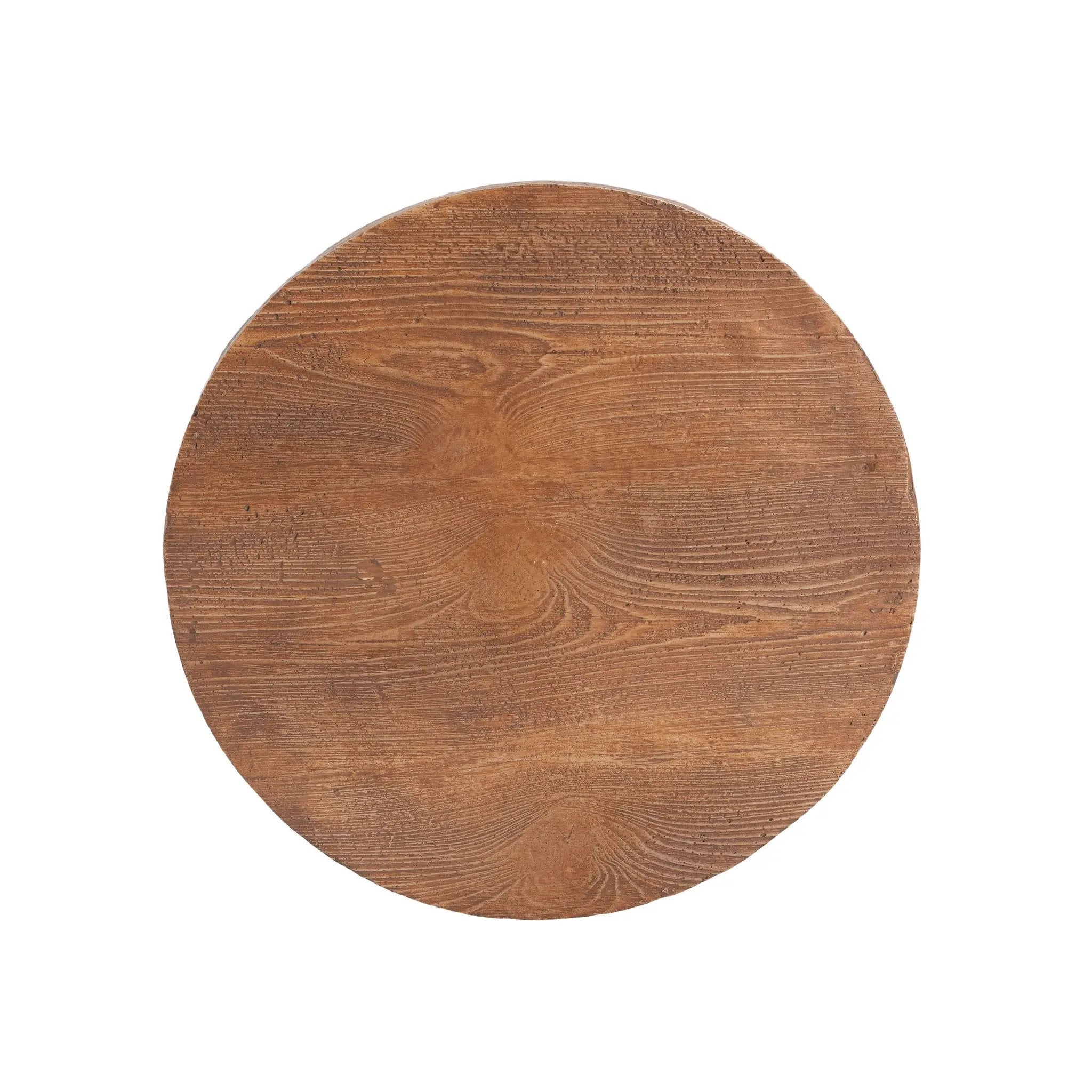 Iris Outdoor Patio Three-Legged Wood-Grain Side Table by HouseOfZazla