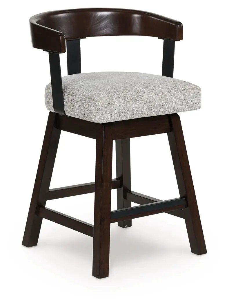 Haddigan - Upholstered Swivel Barstool (Set of 2) - Dark Brown by Unique Piece Furniture
