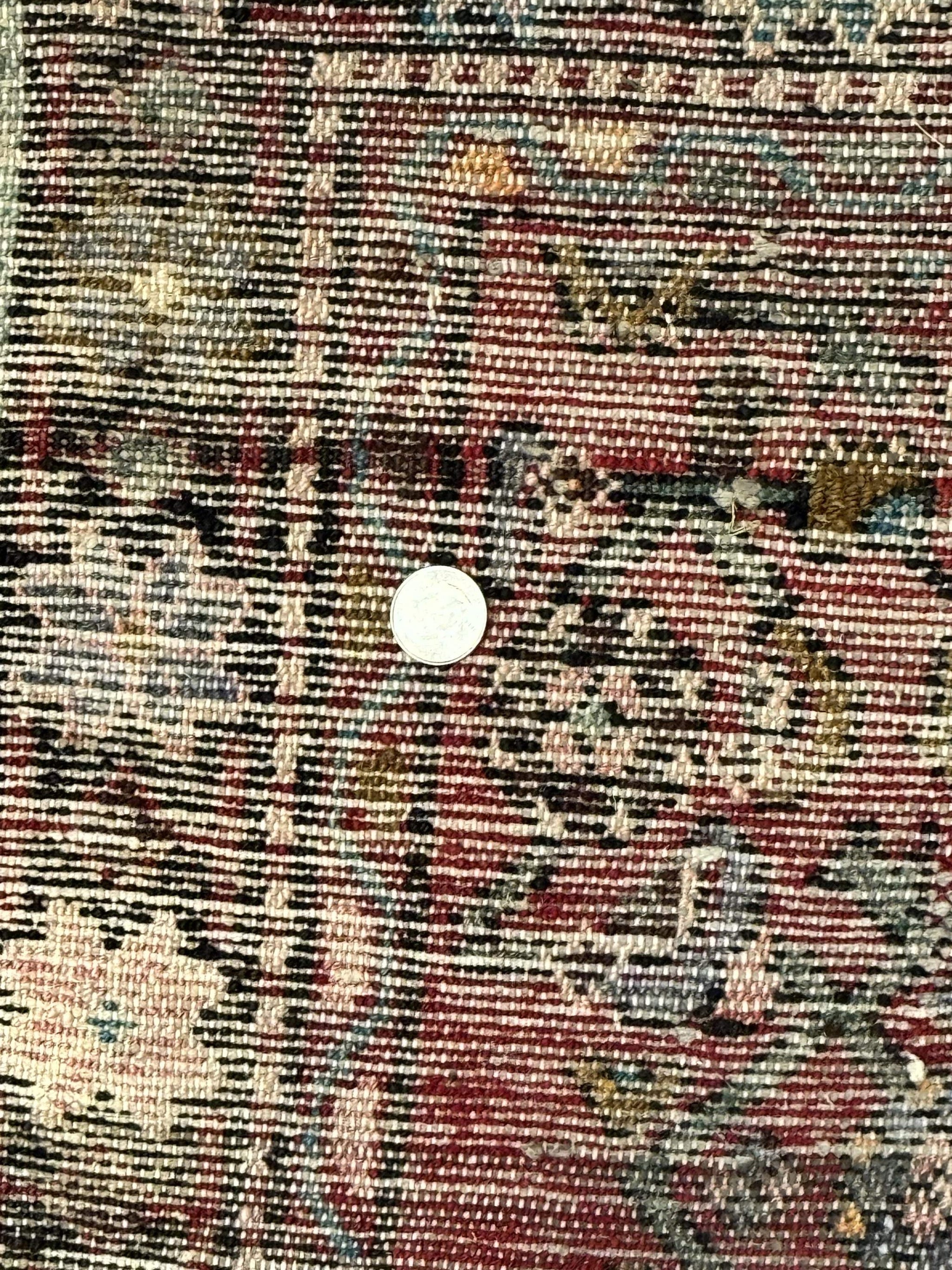 Red Persian Rug 4x7, Village Rug, Wool Vintage Carpet by Jewel Rugs