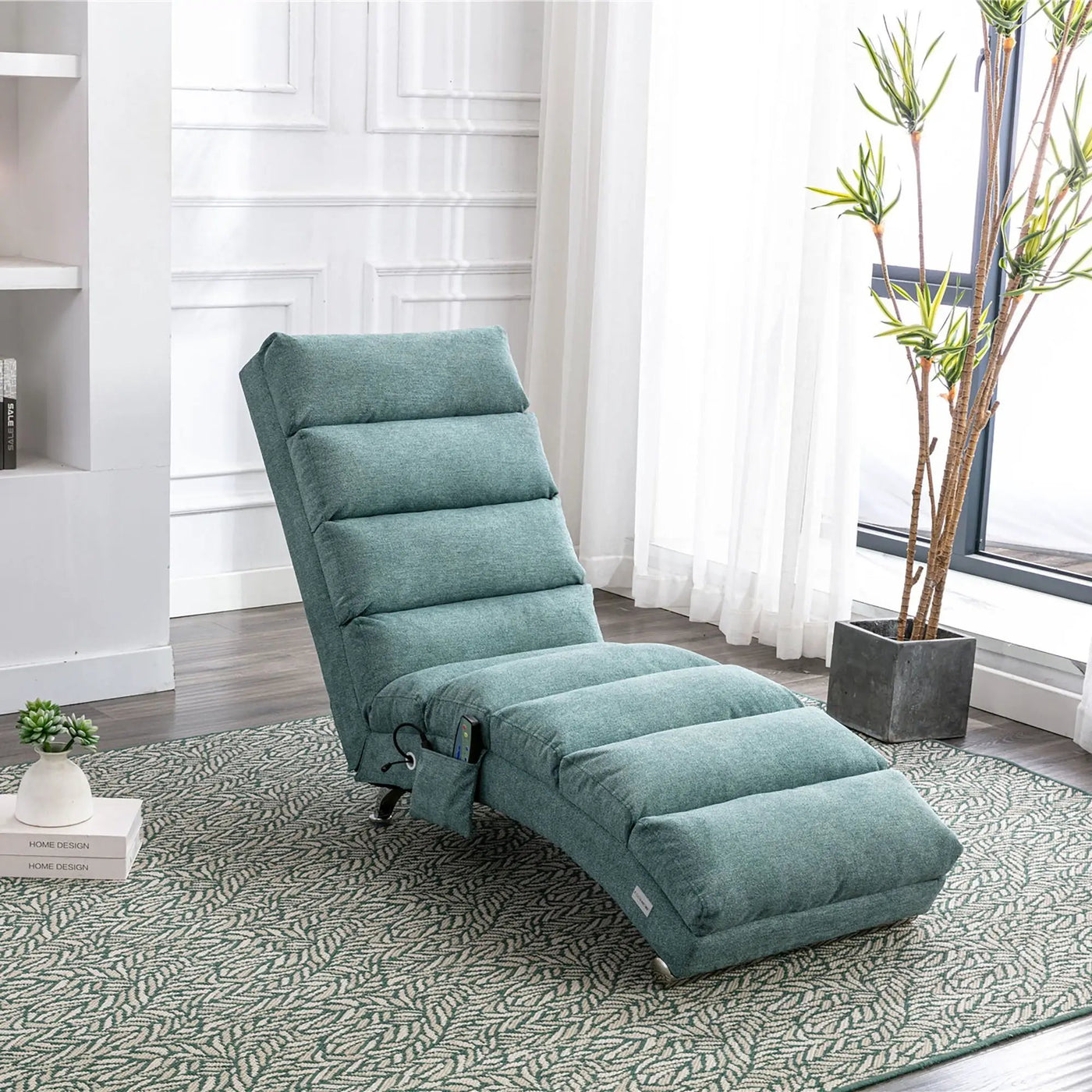 Massage Chaise Lounge Indoor With Remote Control, Ergonomic Electric Massage Lounger by Unique Piece Furniture