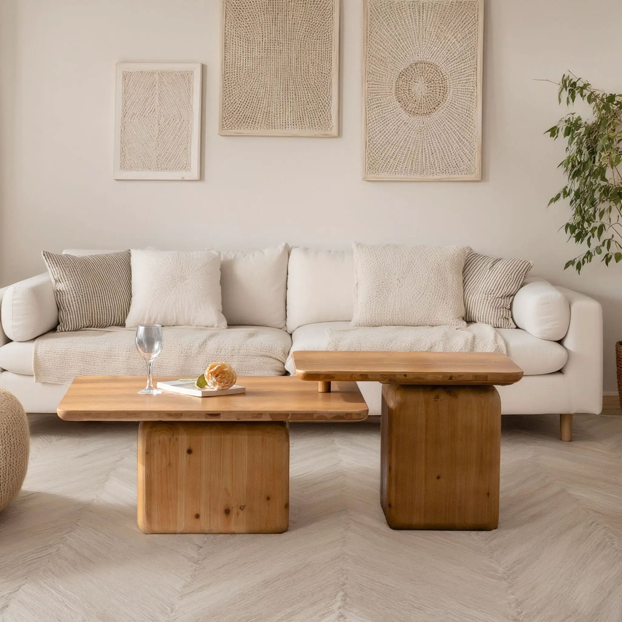 Square Coffee Table Set (Set of 2)