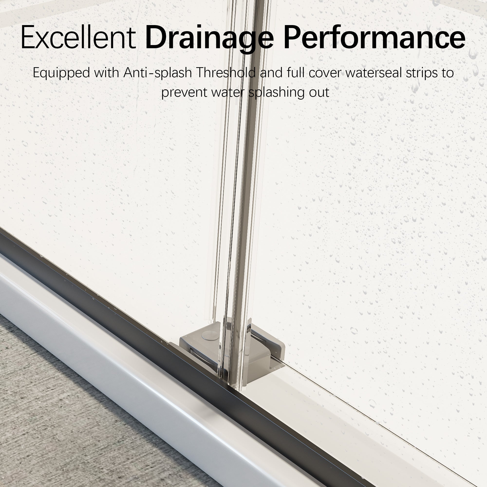 46-48" W x 76" H Frameless Double Sliding Soft-Close Shower Door by HouseOfZazla