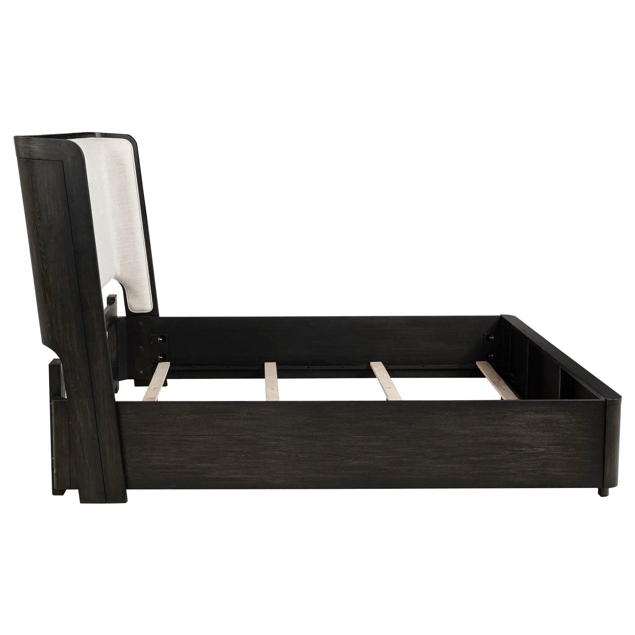Leandro 55-inch California King Wingback Bed Burnished Black by Unique Piece Furniture