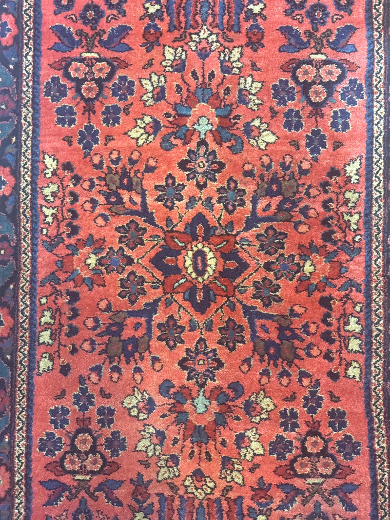 Antique Persian Sarouk Rug 2x4, Red, Fine 260 KPSI by Jewel Rugs