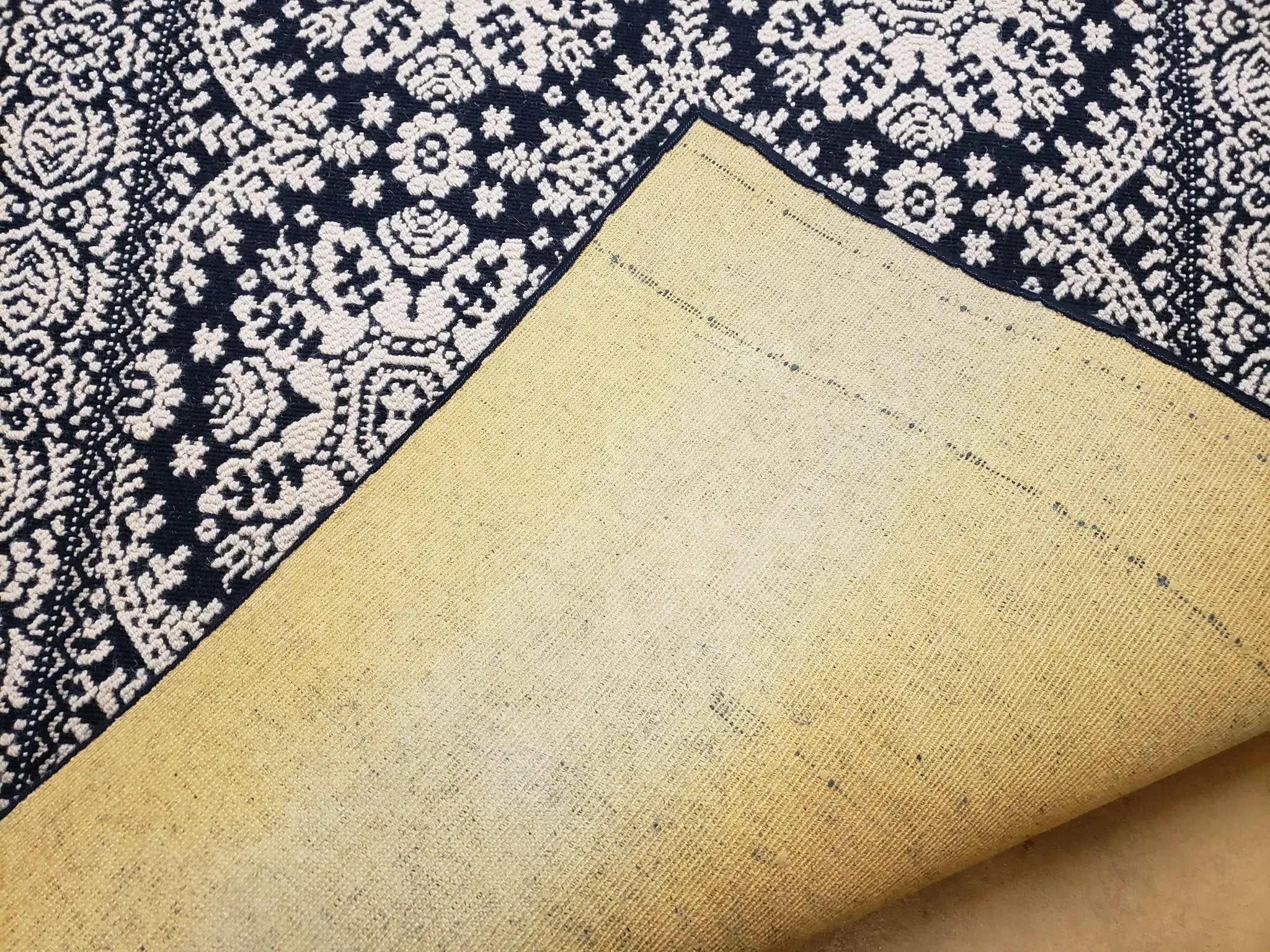 4x6 Power-Loomed Rug Dark Navy Blue & Ivory Oriental Carpet Nice by Jewel Rugs