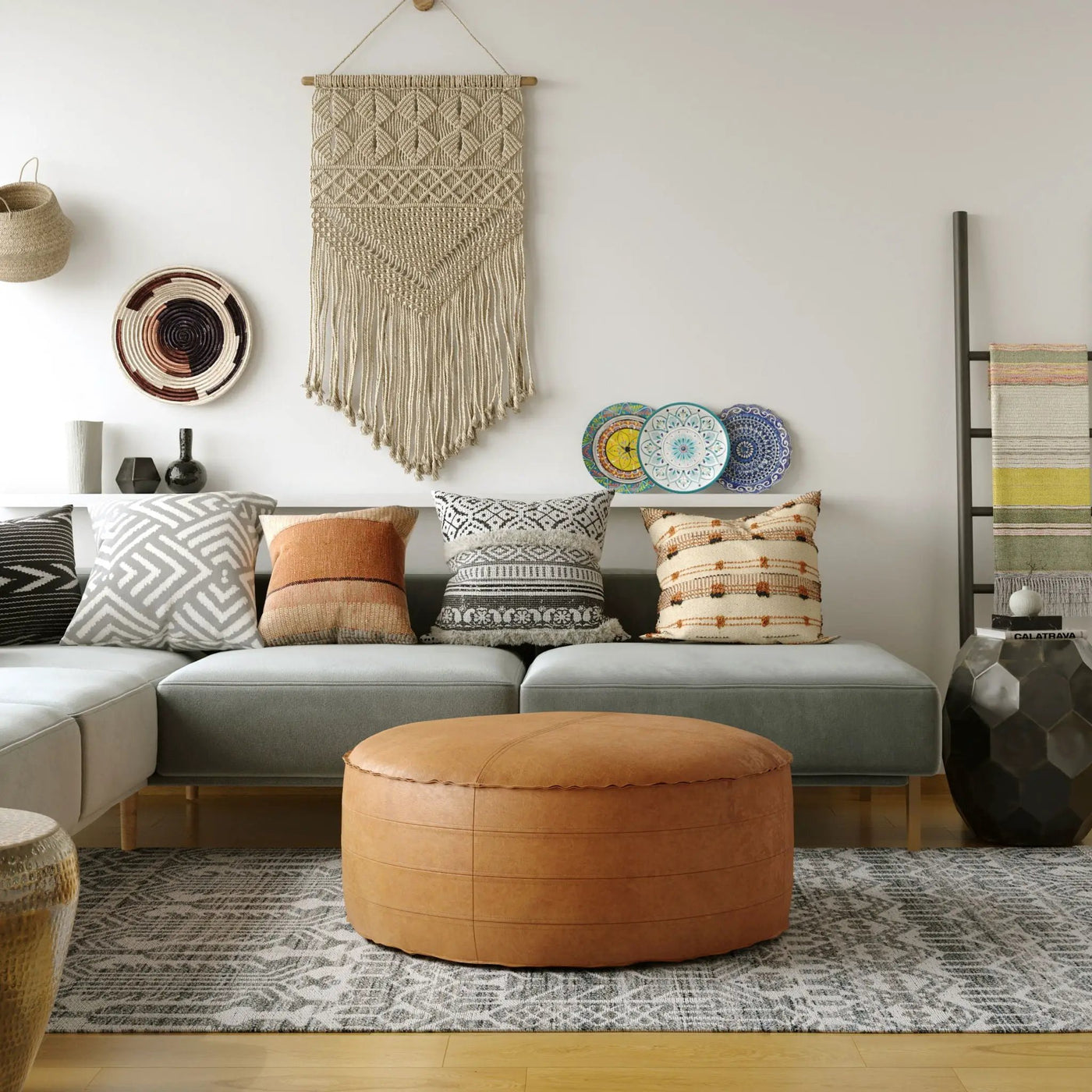 Brody - Round Pouf by HouseOfZazla