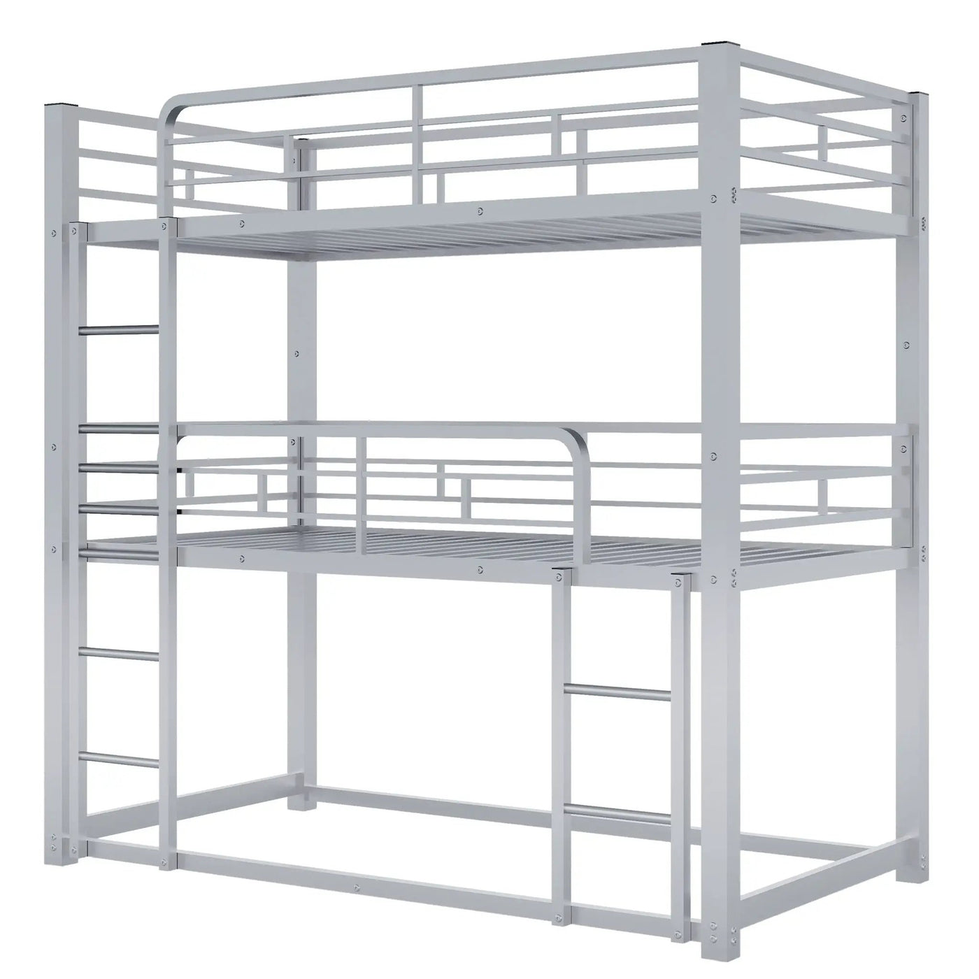 Triple Bunk Bed With Sturdy Construction And Space Saving Design by HouseOfZazla