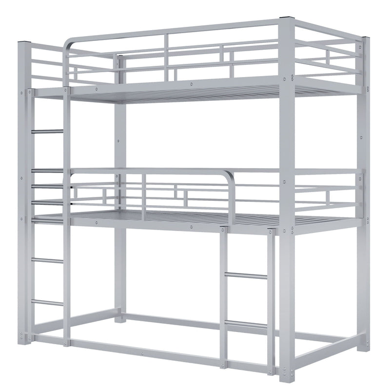 Triple Bunk Bed With Sturdy Construction And Space Saving Design by HouseOfZazla