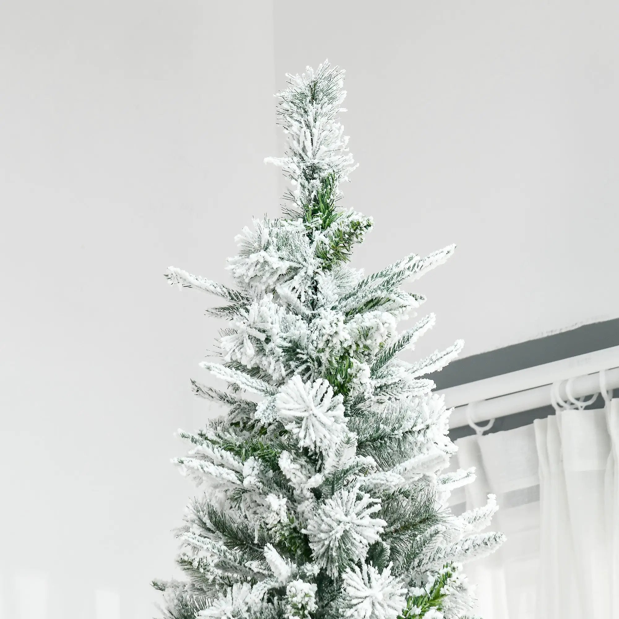 HOMCOM 9' Unlit Snow Flocked Pine Artificial Christmas Tree by HouseOfZazla