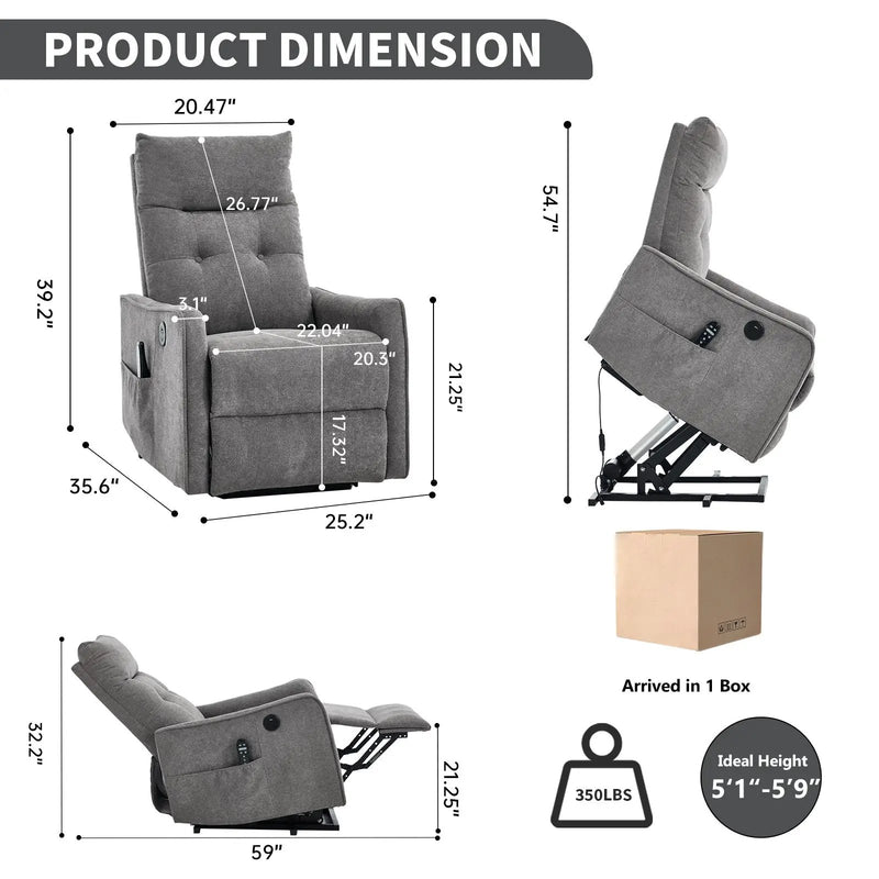 Comfortmax Single Motor Lift Recliner Chair by HouseOfZazla