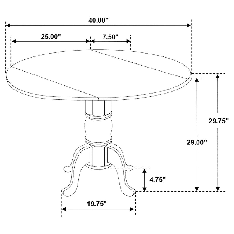 Greer - 5 Piece Dining Set With Drop Down Leaf Table And Curved Back Chairs - White by HouseOfZazla