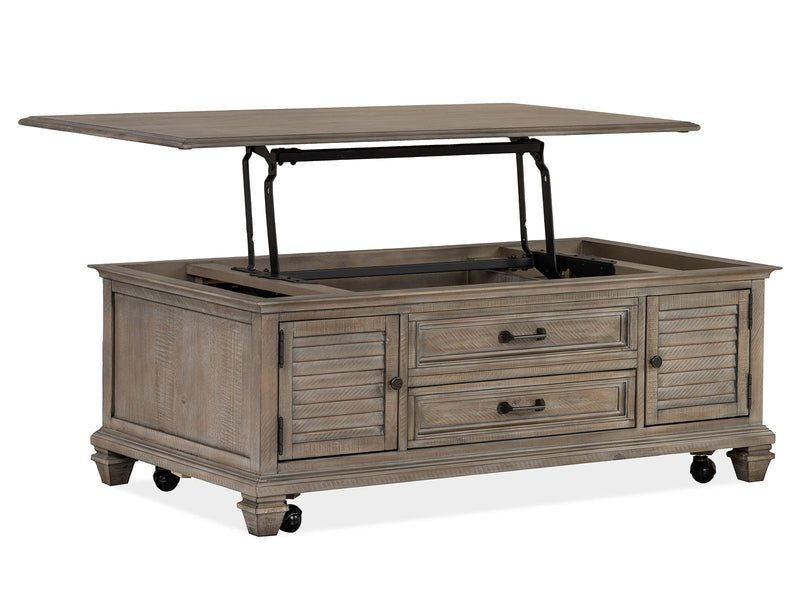 Lancaster - Lift Top Storage Cocktail Table (With Casters) - Dove Tail Gray, photo 5 of 7