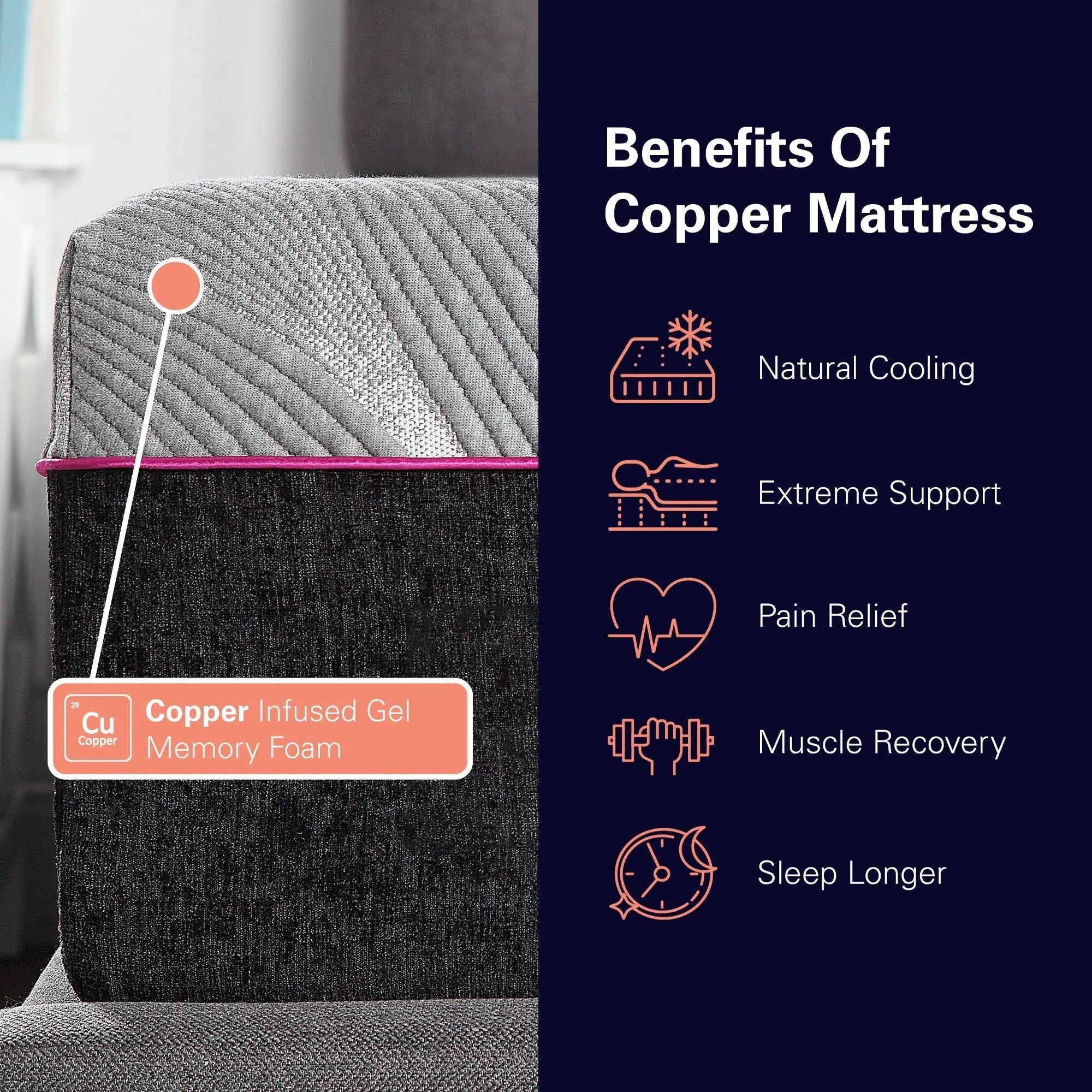 11" Renew Flex Head Cooling GelCare Memory Foam Mattress by Unique Piece Furniture