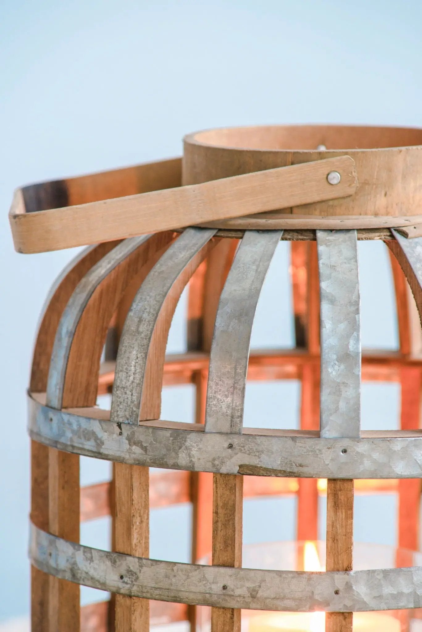 Decorative Lantern With Handle Wooden Lantern For Indoor Outdoor Home Garden Wedding by HouseOfZazla