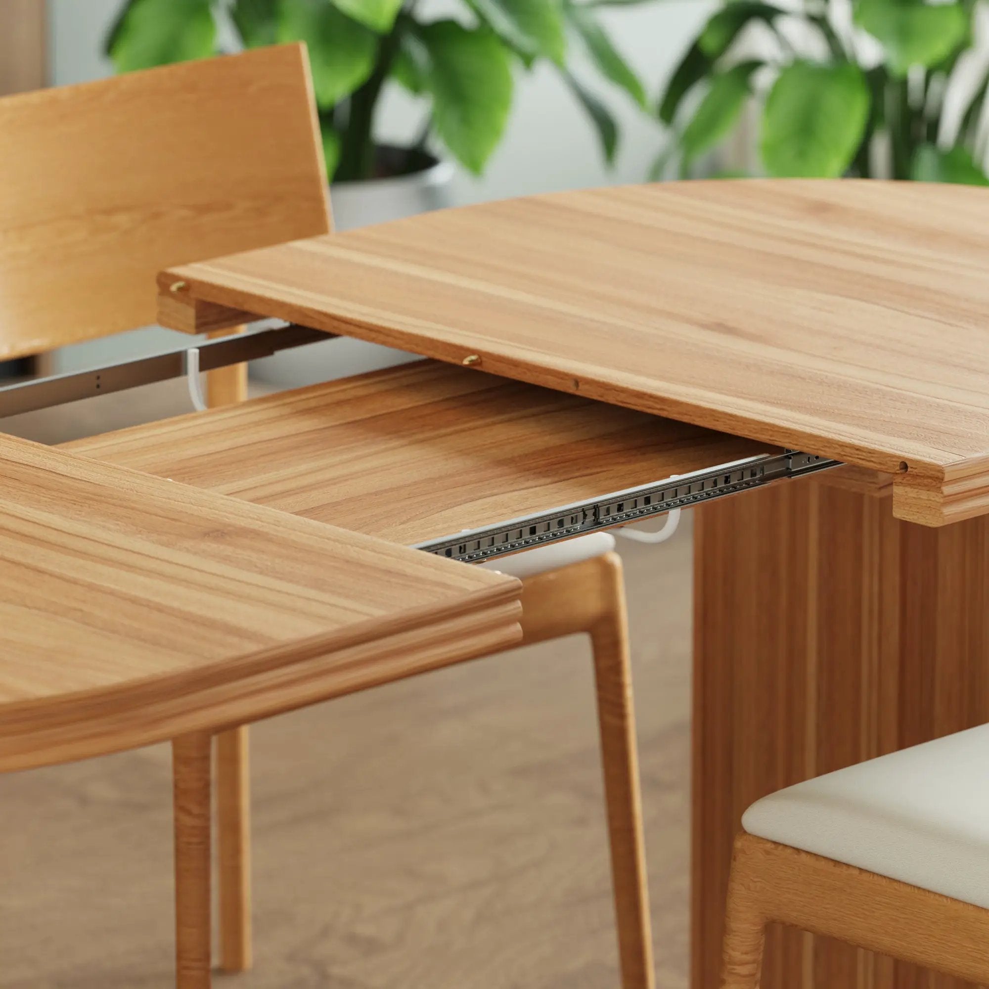 Modern Extendable Dining Table with Removable Extension Leaves by HouseOfZazla