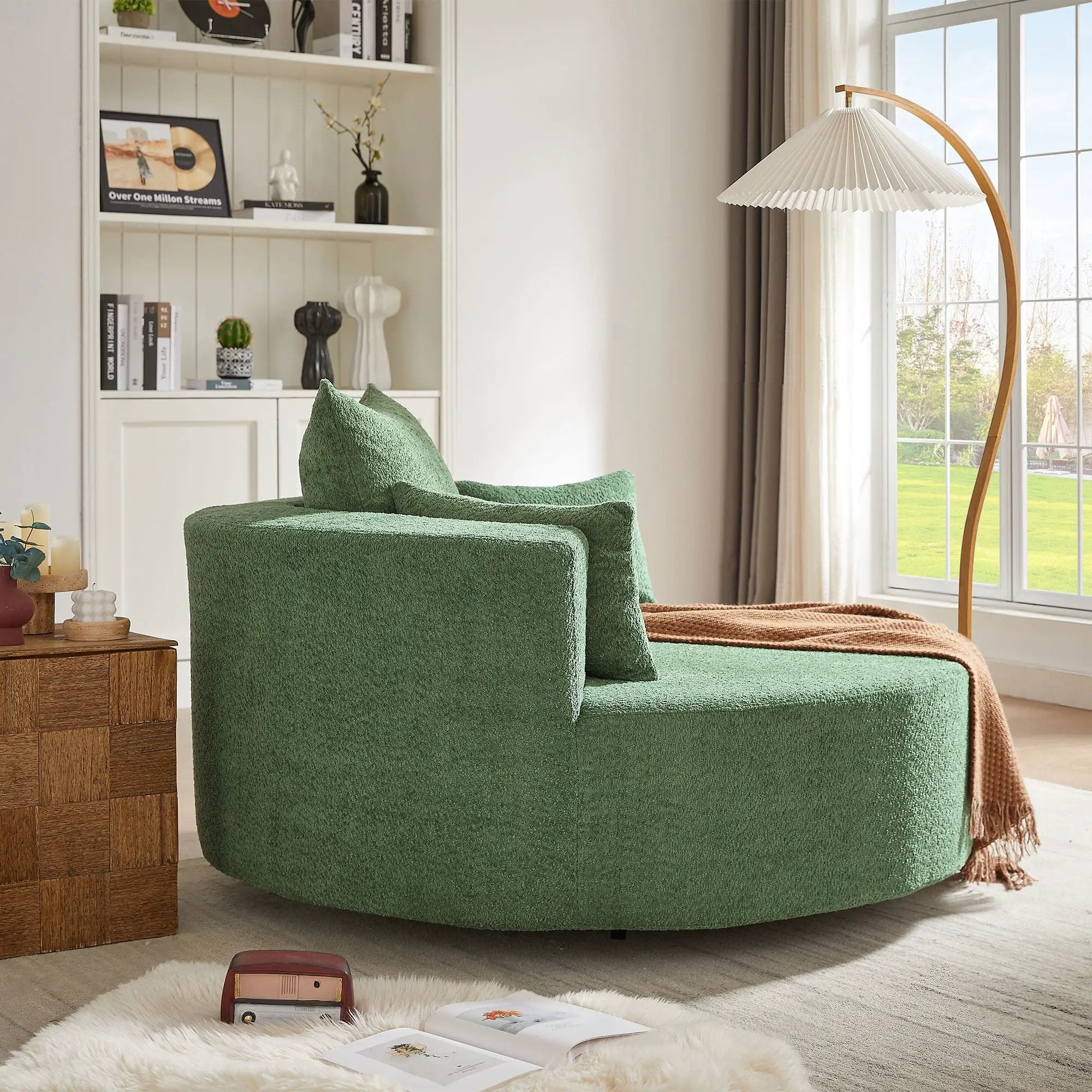 360° Swivel Accent Barrel Chair With 3 Removable Pillows For Living Room by HouseOfZazla