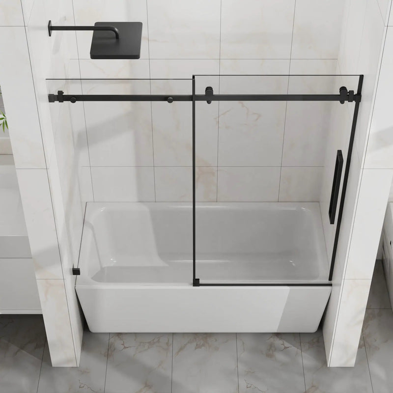 Frameless Tub Sliding Shower Door With Easy Clean Coating by HouseOfZazla