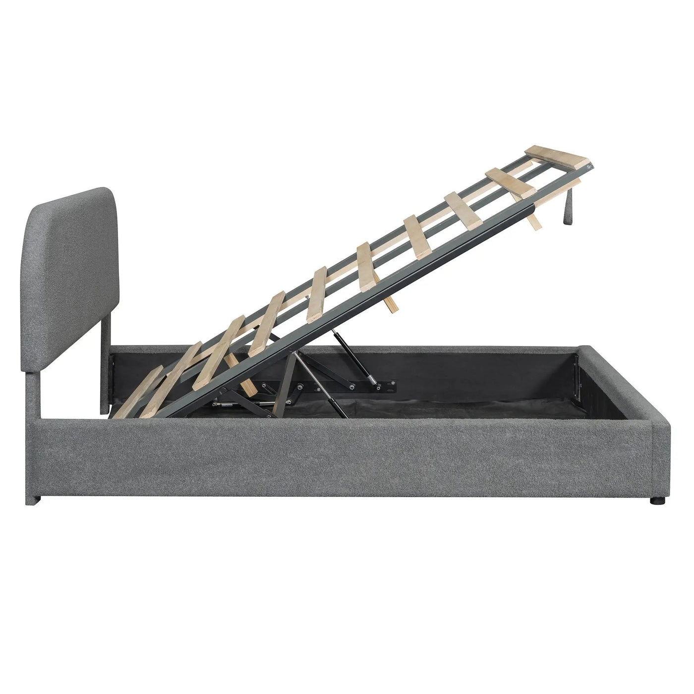 Upholstered Platform Bed With Hydraulic Storage System by HouseOfZazla