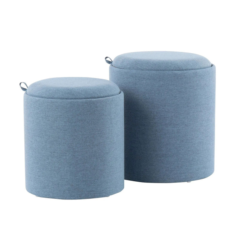 Tray - Contemporary Nesting Ottoman Set by Unique Piece Furniture