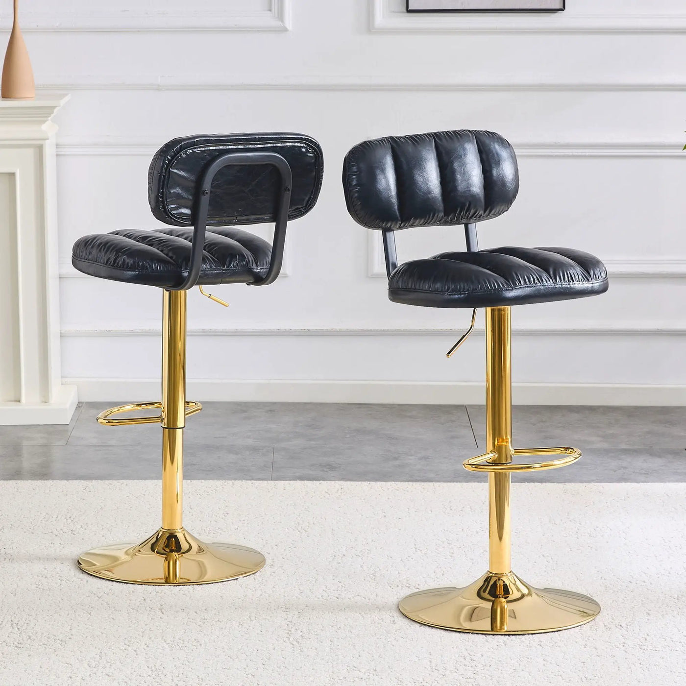 Adjustable Height Bar Stools & Footrest For Kitchen Island (Set of 2) by HouseOfZazla