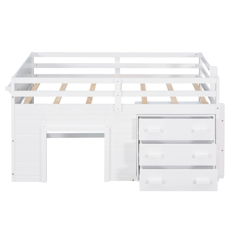 Loft Bed With Cabinet And Shelf by HouseOfZazla