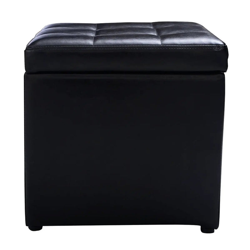 Foldable Cube Ottoman Pouffe Storage Seat by DirectDeals
