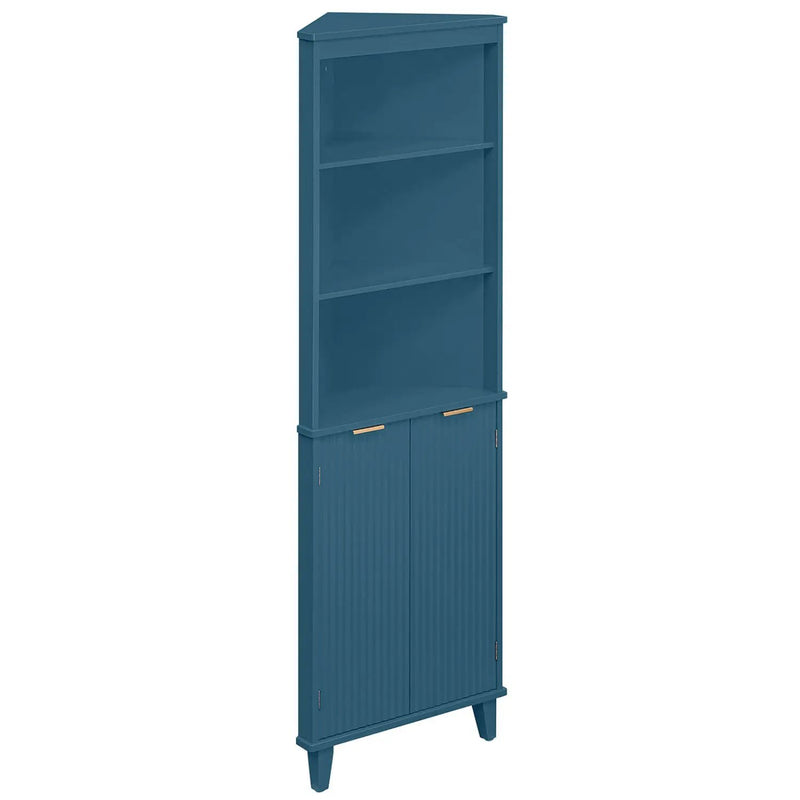 68 Inch Tall Bathroom Floor Storage Cabinet with Fluted Doors by DirectDeals