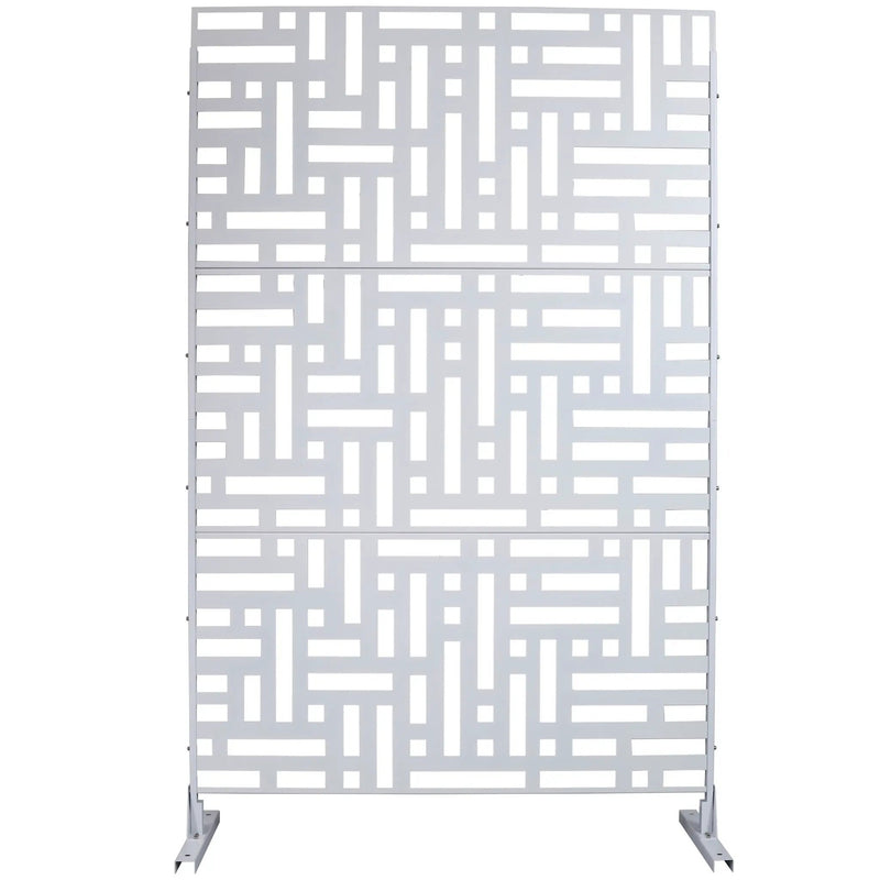 Decorative Freestanding Metal Privacy Screen For Indoor & Outdoor Use by Unique Piece Furniture