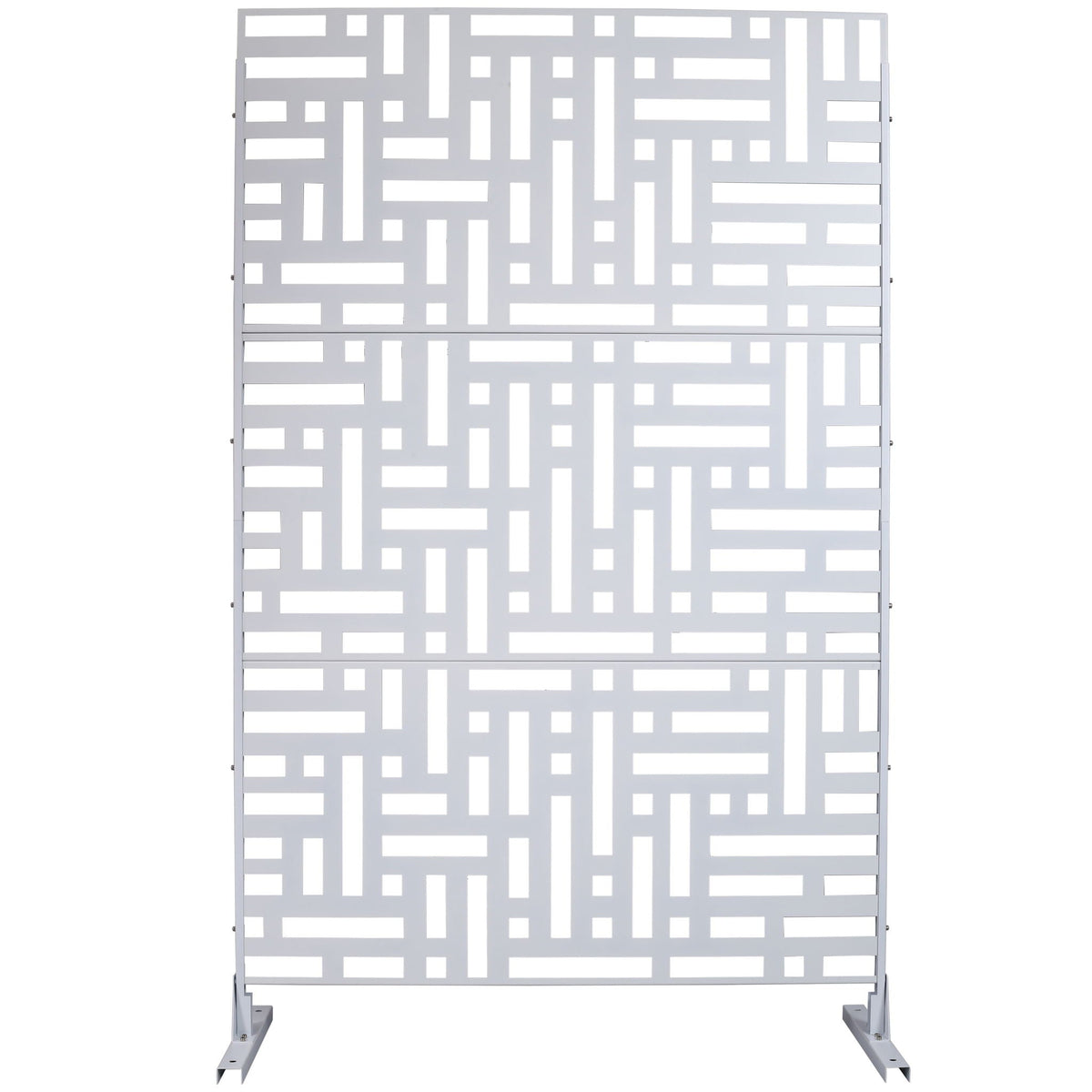 Freestanding Metal Privacy Screen Room Divider with Durable Design - Black, White, or Dark Brown, photo 2 of 40