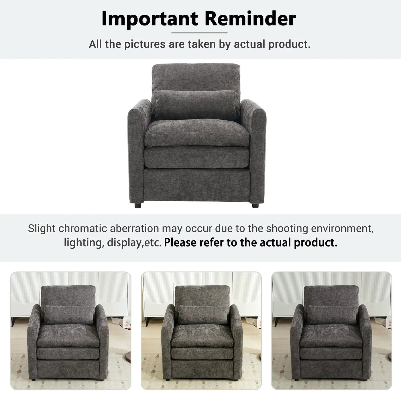 Cozy Upholstered Cushion Armchair For Living Room by HouseOfZazla