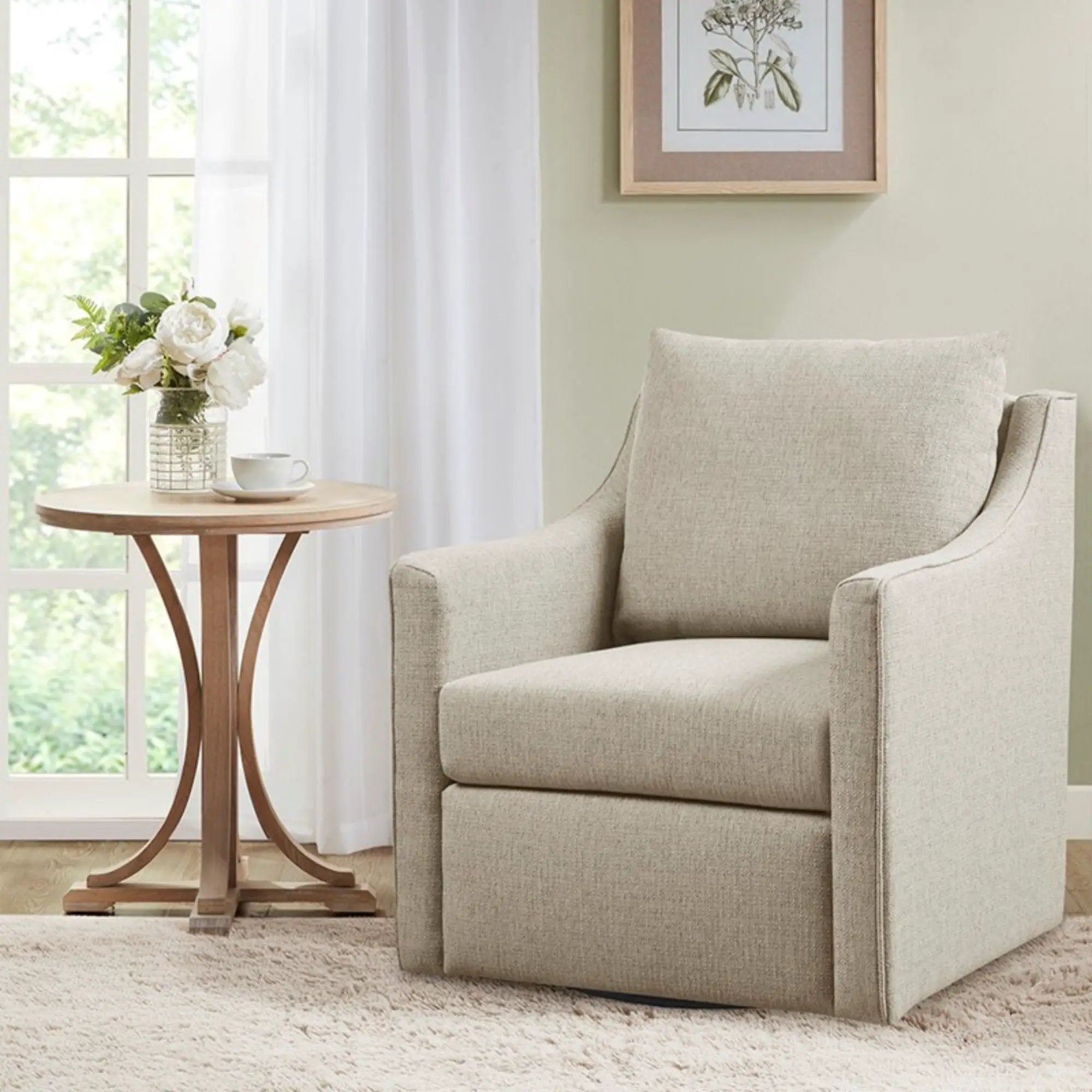 Bedford - Swivel Armchair - Natural by HouseOfZazla