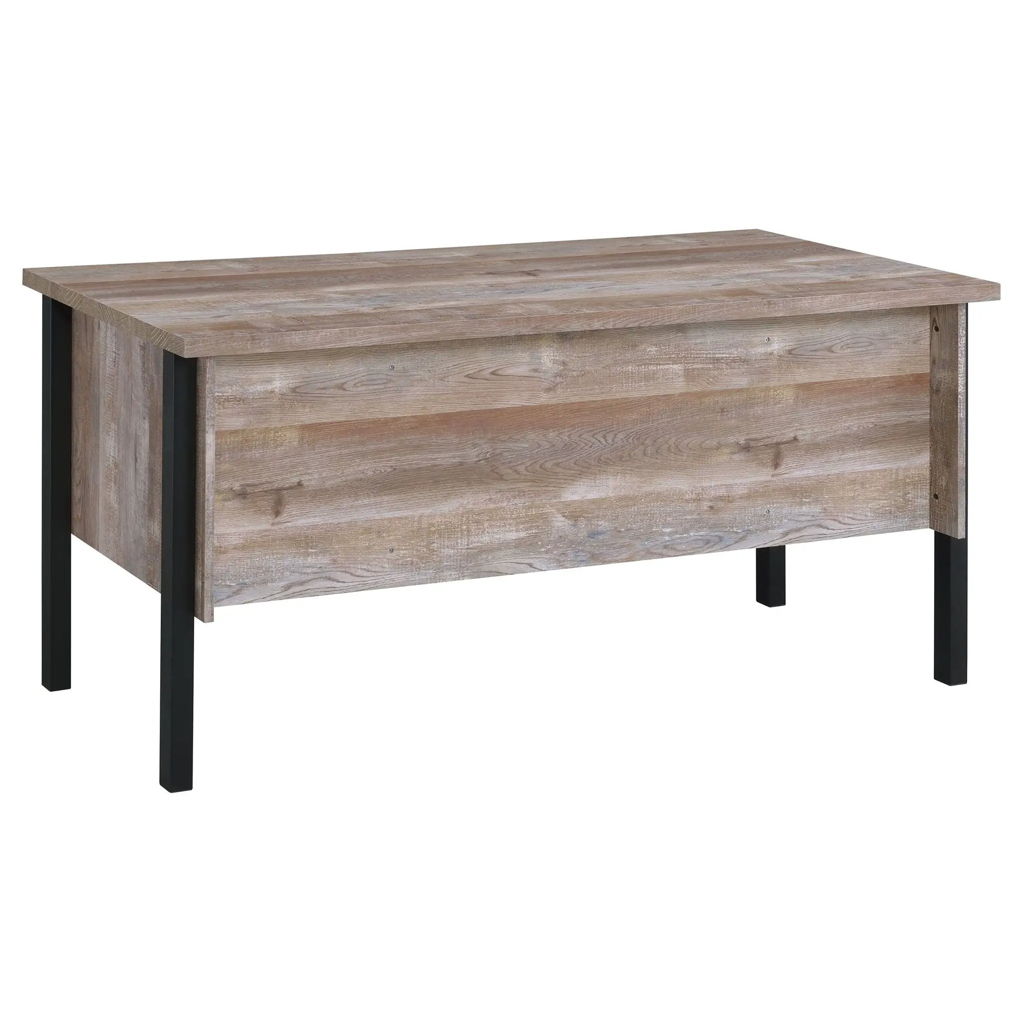Samson 60-inch 4-drawer Office Computer Desk Weathered Oak by Unique Piece Furniture