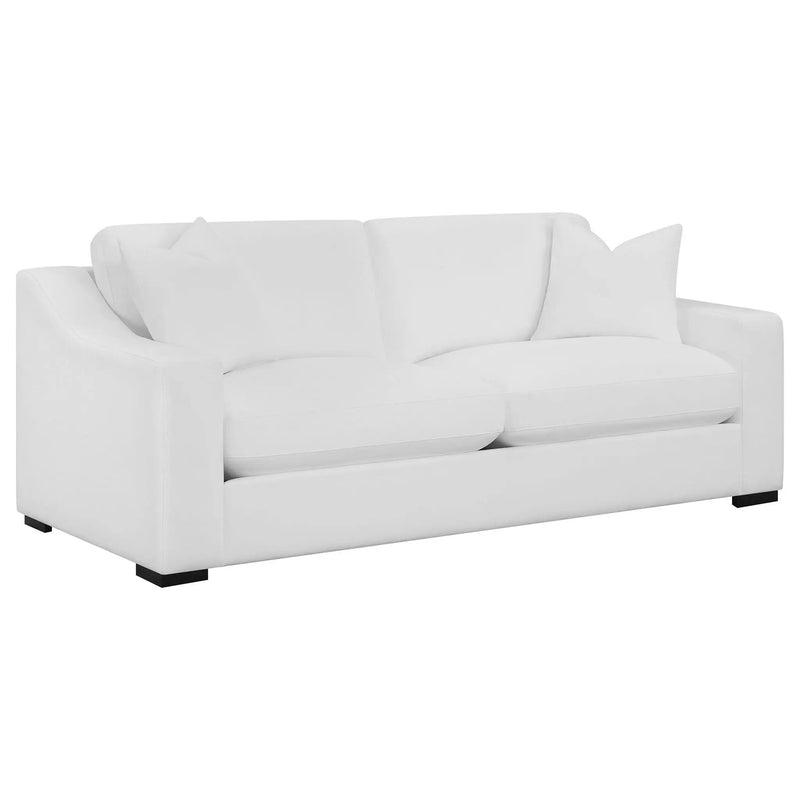 Ashlyn Upholstered Sloped Arm Sofa White by Unique Piece Furniture