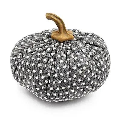 Pumpkin Ornament Decor For Holiday Harvest Festival Fall Festival & Thanksgiving (Set of 3) - White / Gray by Unique Piece Furniture