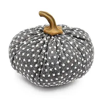 Pumpkin Ornament Decor For Holiday Harvest Festival Fall Festival & Thanksgiving (Set of 3) - White / Gray by Unique Piece Furniture