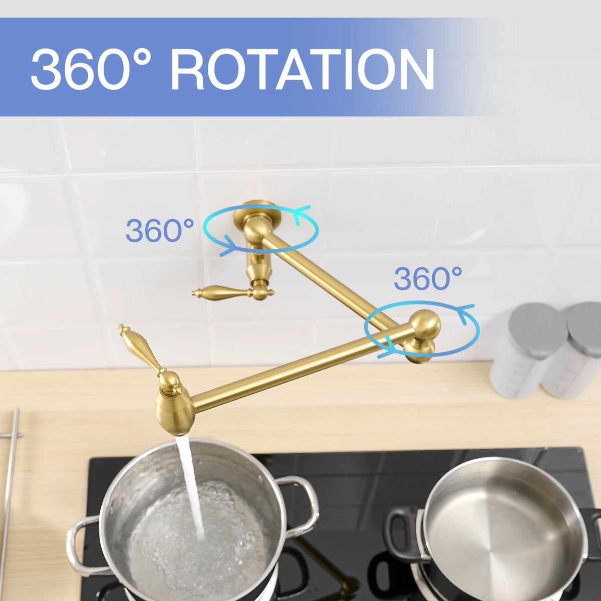Pot Filler Wall Mount Commercial Pot Filler Faucet, photo 6 of 8