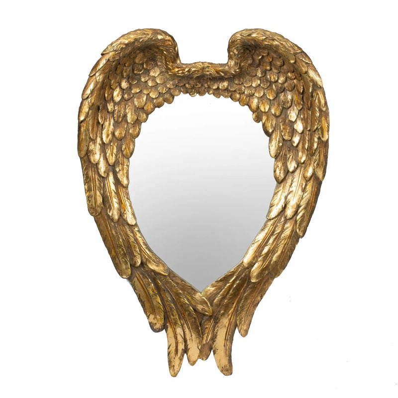 Wing Accent Mirror, Wall Mirror For Living Room - Gold by Unique Piece Furniture
