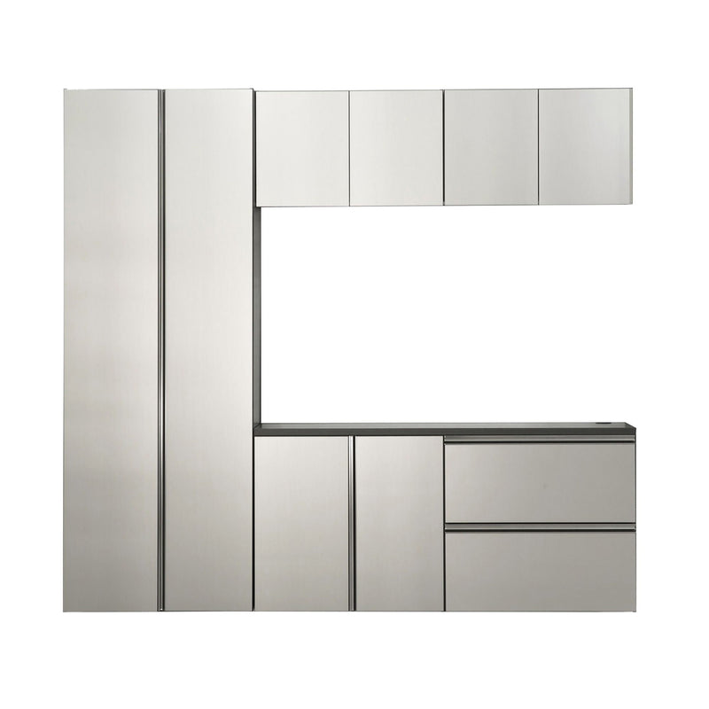 Nova Series - Garage Cabinet Set B With Soft Closing Mechanism - Metallic Gray by HouseOfZazla